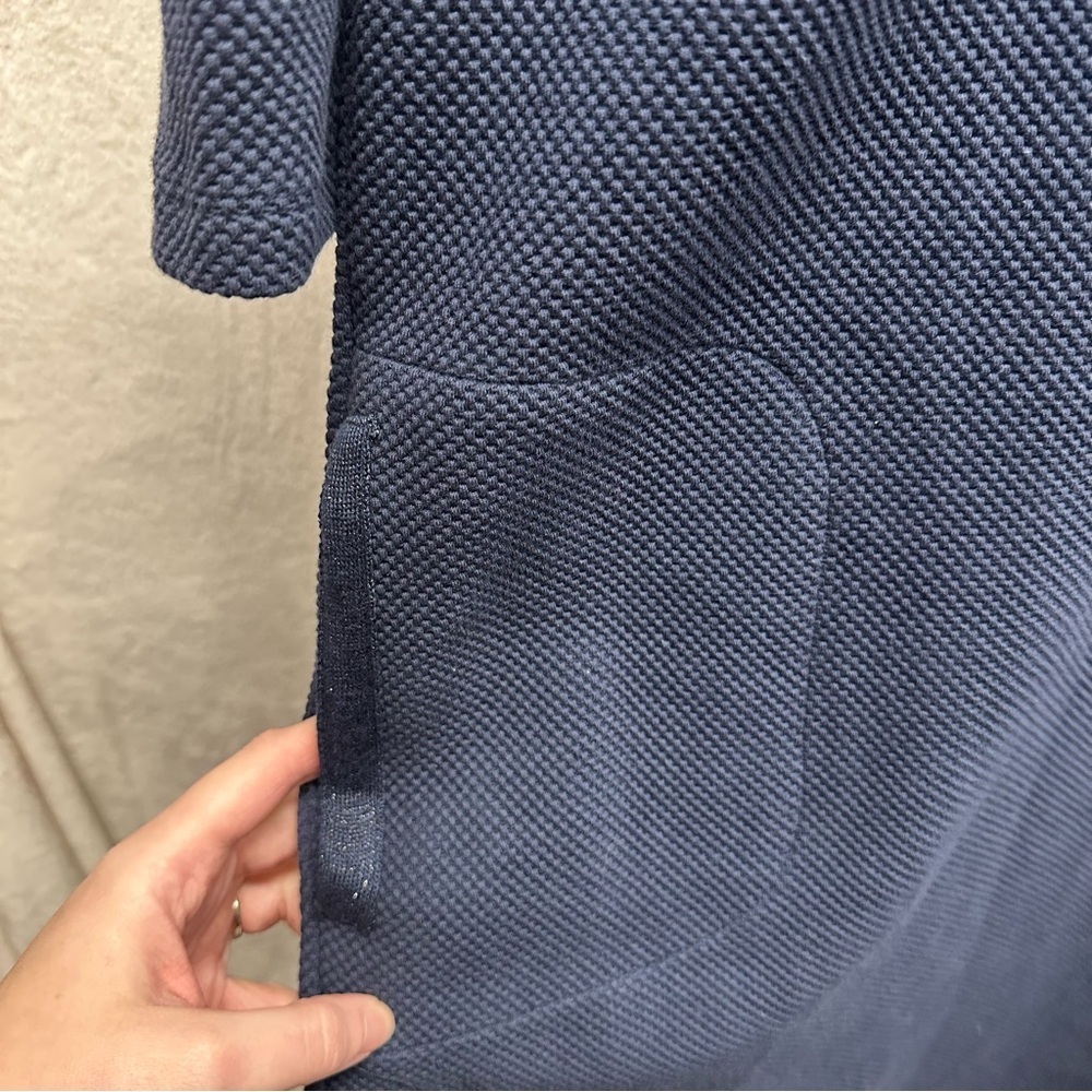 Betty Barclay navy blue waffleknit dress casual with pockets women’s 16 - Picture 3 of 10
